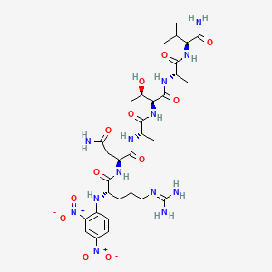 molecular formula C31H49N13O12 B585130 Dnp-Arg-Asn-Ala-Thr-Ala-Val-NH2 CAS No. 153919-61-0