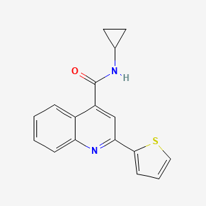 molecular formula C17H14N2OS B5851315 N-cyclopropyl-2-(2-thienyl)-4-quinolinecarboxamide 