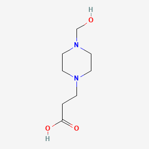 molecular formula C8H16N2O3 B585132 3-[4-(Hydroxymethyl)piperazin-1-YL]propanoic acid CAS No. 147947-87-3