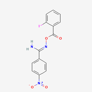 molecular formula C14H10IN3O4 B5851323 N'-[(2-iodobenzoyl)oxy]-4-nitrobenzenecarboximidamide 