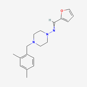 molecular formula C18H23N3O B5851359 4-(2,4-dimethylbenzyl)-N-(2-furylmethylene)-1-piperazinamine 
