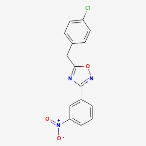 molecular formula C15H10ClN3O3 B5851367 5-(4-chlorobenzyl)-3-(3-nitrophenyl)-1,2,4-oxadiazole 