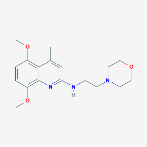 molecular formula C18H25N3O3 B5851368 5,8-dimethoxy-4-methyl-N-[2-(4-morpholinyl)ethyl]-2-quinolinamine 
