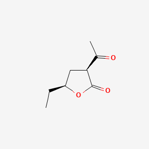molecular formula C8H12O3 B585138 (3S,5S)-3-Acetyl-5-ethyldihydrofuran-2(3H)-one CAS No. 153655-37-9