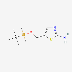 molecular formula C10H20N2OSSi B585140 5-({[tert-Butyl(dimethyl)silyl]oxy}methyl)-1,3-thiazol-2-amine CAS No. 1083059-77-1