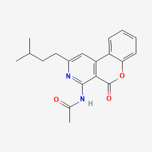 molecular formula C19H20N2O3 B5851410 N-[2-(3-methylbutyl)-5-oxo-5H-chromeno[3,4-c]pyridin-4-yl]acetamide 