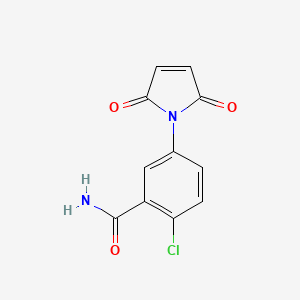 molecular formula C11H7ClN2O3 B5851418 2-chloro-5-(2,5-dioxo-2,5-dihydro-1H-pyrrol-1-yl)benzamide 