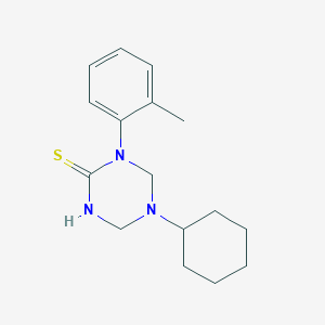 5-cyclohexyl-1-(2-methylphenyl)-1,3,5-triazinane-2-thione