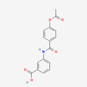 molecular formula C16H13NO5 B5851439 3-{[4-(acetyloxy)benzoyl]amino}benzoic acid 