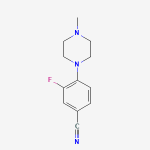 molecular formula C12H14FN3 B5851442 3-fluoro-4-(4-methyl-1-piperazinyl)benzonitrile 