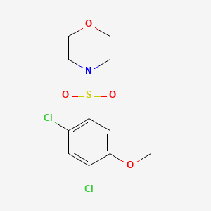 molecular formula C11H13Cl2NO4S B5851447 4-[(2,4-dichloro-5-methoxyphenyl)sulfonyl]morpholine 