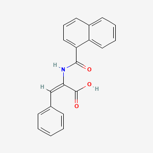 molecular formula C20H15NO3 B5851471 2-(1-naphthoylamino)-3-phenylacrylic acid 