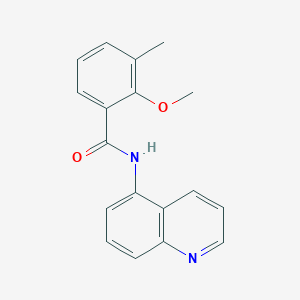 molecular formula C18H16N2O2 B5851484 2-methoxy-3-methyl-N-quinolin-5-ylbenzamide 