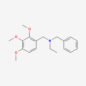 molecular formula C19H25NO3 B5851492 N-benzyl-N-(2,3,4-trimethoxybenzyl)ethanamine 