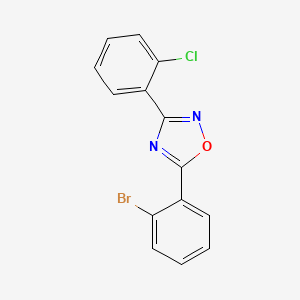 molecular formula C14H8BrClN2O B5851498 5-(2-bromophenyl)-3-(2-chlorophenyl)-1,2,4-oxadiazole 