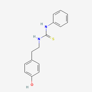 molecular formula C15H16N2OS B5851508 N-[2-(4-hydroxyphenyl)ethyl]-N'-phenylthiourea 