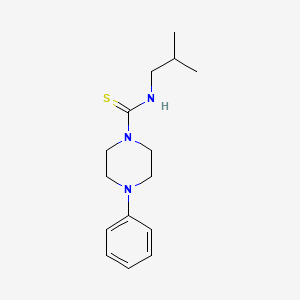 molecular formula C15H23N3S B5851512 N-isobutyl-4-phenyl-1-piperazinecarbothioamide 