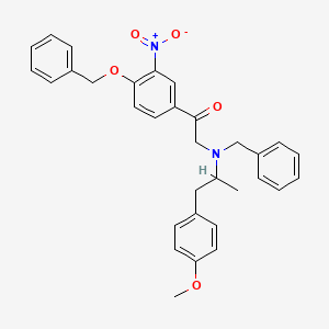 2-(Benzyl(1-(4-methoxyphenyl)propan-2-yl)amino)-1-(4-(benzyloxy)-3-nitrophenyl)ethanone