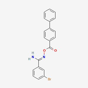 molecular formula C20H15BrN2O2 B5851544 N'-[(4-biphenylylcarbonyl)oxy]-3-bromobenzenecarboximidamide 