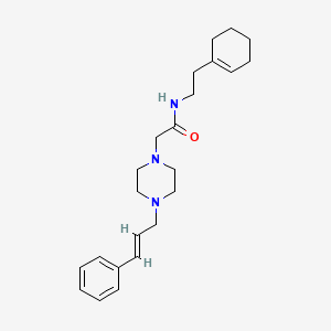 molecular formula C23H33N3O B5851568 N-[2-(1-cyclohexen-1-yl)ethyl]-2-[4-(3-phenyl-2-propen-1-yl)-1-piperazinyl]acetamide 