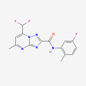 molecular formula C15H12F3N5O B5851580 7-(difluoromethyl)-N-(5-fluoro-2-methylphenyl)-5-methyl[1,2,4]triazolo[1,5-a]pyrimidine-2-carboxamide 