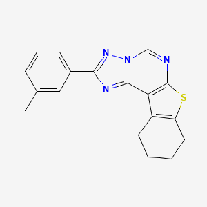 molecular formula C18H16N4S B5851586 2-(3-methylphenyl)-8,9,10,11-tetrahydro[1]benzothieno[3,2-e][1,2,4]triazolo[1,5-c]pyrimidine 