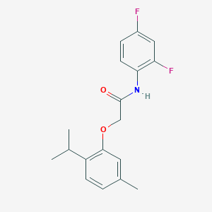 molecular formula C18H19F2NO2 B5851604 N-(2,4-difluorophenyl)-2-(2-isopropyl-5-methylphenoxy)acetamide 