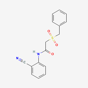 molecular formula C16H14N2O3S B5851615 2-(benzylsulfonyl)-N-(2-cyanophenyl)acetamide 