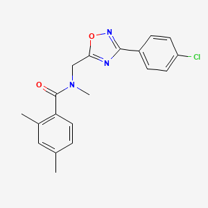 molecular formula C19H18ClN3O2 B5851619 N-{[3-(4-chlorophenyl)-1,2,4-oxadiazol-5-yl]methyl}-N,2,4-trimethylbenzamide 