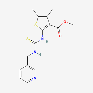 molecular formula C15H17N3O2S2 B5851640 methyl 4,5-dimethyl-2-({[(3-pyridinylmethyl)amino]carbonothioyl}amino)-3-thiophenecarboxylate 