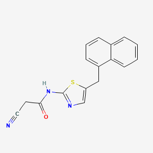 2-cyano-N-[5-(1-naphthylmethyl)-1,3-thiazol-2-yl]acetamide