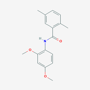 molecular formula C17H19NO3 B5851666 N-(2,4-dimethoxyphenyl)-2,5-dimethylbenzamide 