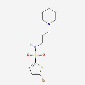 molecular formula C12H19BrN2O2S2 B5851667 5-bromo-N-[3-(1-piperidinyl)propyl]-2-thiophenesulfonamide 