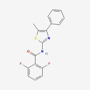 molecular formula C17H12F2N2OS B5851681 2,6-difluoro-N-(5-methyl-4-phenyl-1,3-thiazol-2-yl)benzamide 