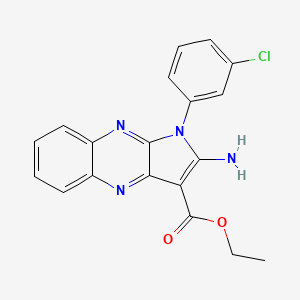 ethyl 2-amino-1-(3-chlorophenyl)-1H-pyrrolo[2,3-b]quinoxaline-3-carboxylate