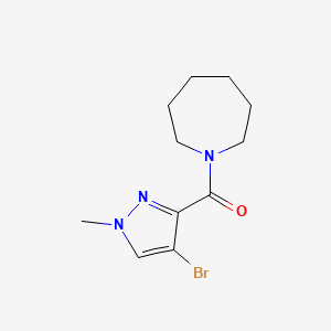 molecular formula C11H16BrN3O B5851726 1-[(4-bromo-1-methyl-1H-pyrazol-3-yl)carbonyl]azepane 