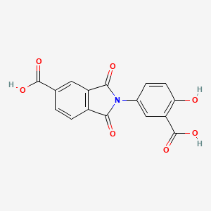 molecular formula C16H9NO7 B5851734 2-(3-carboxy-4-hydroxyphenyl)-1,3-dioxo-5-isoindolinecarboxylic acid 
