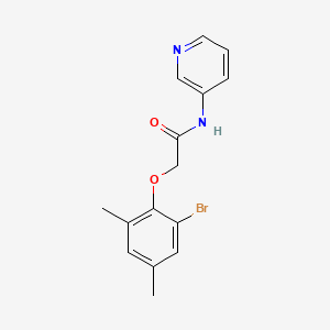 molecular formula C15H15BrN2O2 B5851736 2-(2-bromo-4,6-dimethylphenoxy)-N-3-pyridinylacetamide 