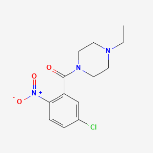 molecular formula C13H16ClN3O3 B5851744 1-(5-chloro-2-nitrobenzoyl)-4-ethylpiperazine 