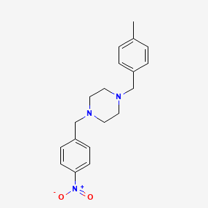 molecular formula C19H23N3O2 B5851759 1-(4-methylbenzyl)-4-(4-nitrobenzyl)piperazine 