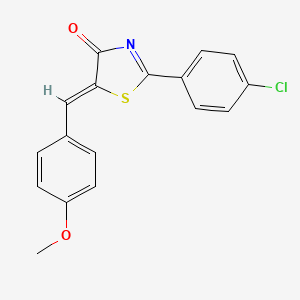 molecular formula C17H12ClNO2S B585176 (Z)-2-(4-氯苯基)-5-(4-甲氧基苄叉)-5H-噻唑-4-酮 CAS No. 1272519-89-7