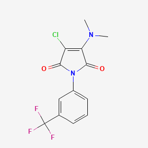 molecular formula C13H10ClF3N2O2 B5851776 3-chloro-4-(dimethylamino)-1-[3-(trifluoromethyl)phenyl]-1H-pyrrole-2,5-dione 