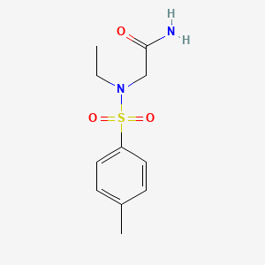 molecular formula C11H16N2O3S B5851779 N~2~-ethyl-N~2~-[(4-methylphenyl)sulfonyl]glycinamide 