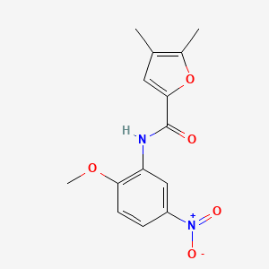 molecular formula C14H14N2O5 B5851798 N-(2-methoxy-5-nitrophenyl)-4,5-dimethyl-2-furamide 