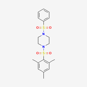 molecular formula C19H24N2O4S2 B5851803 1-(mesitylsulfonyl)-4-(phenylsulfonyl)piperazine 