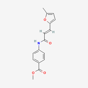 molecular formula C16H15NO4 B5851823 methyl 4-{[3-(5-methyl-2-furyl)acryloyl]amino}benzoate 