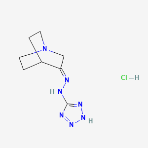 molecular formula C8H14ClN7 B5851838 quinuclidin-3-one 1H-tetrazol-5-ylhydrazone hydrochloride 