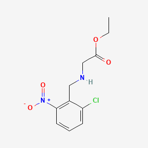 molecular formula C11H13ClN2O4 B585184 Ethyl (2-chloro-6-nitrobenzyl)aminoacetate CAS No. 50608-25-8