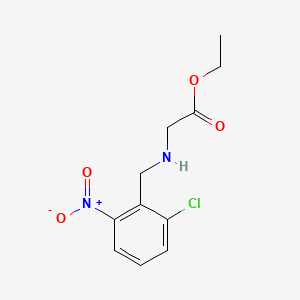 molecular formula C11H13ClN2O4 B585184 N-[(2-Chloro-6-nitrophenyl)methyl]glycine Ethyl Ester CAS No. 50608-25-8