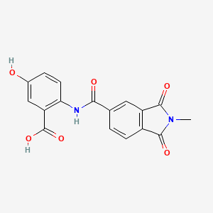 molecular formula C17H12N2O6 B5851842 5-hydroxy-2-{[(2-methyl-1,3-dioxo-2,3-dihydro-1H-isoindol-5-yl)carbonyl]amino}benzoic acid 